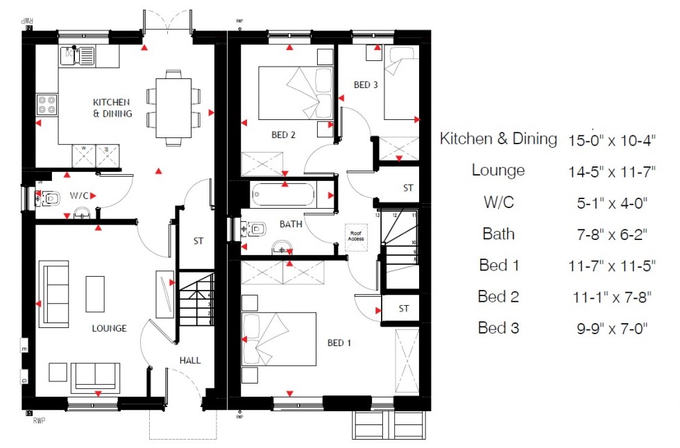 Floorplan for Pickford Green, Coventry, West Midlands
