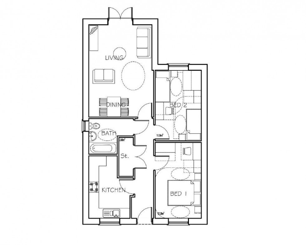 Floorplan for Barton Road, Welford On Avon, Stratford-Upon-Avon