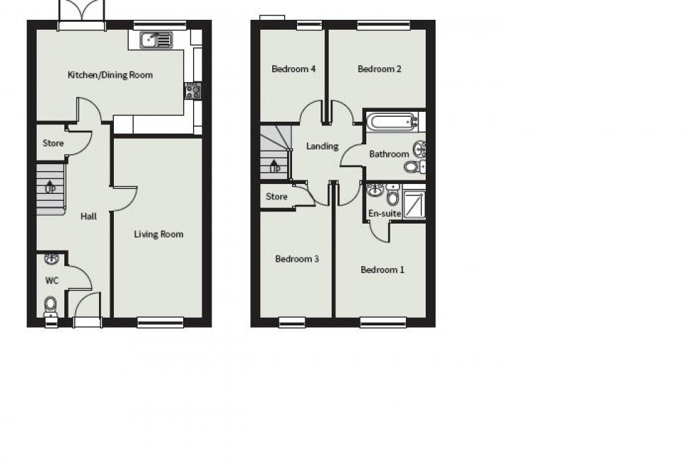 Floorplan for Clensmore Street, Kidderminster, Worcestershire