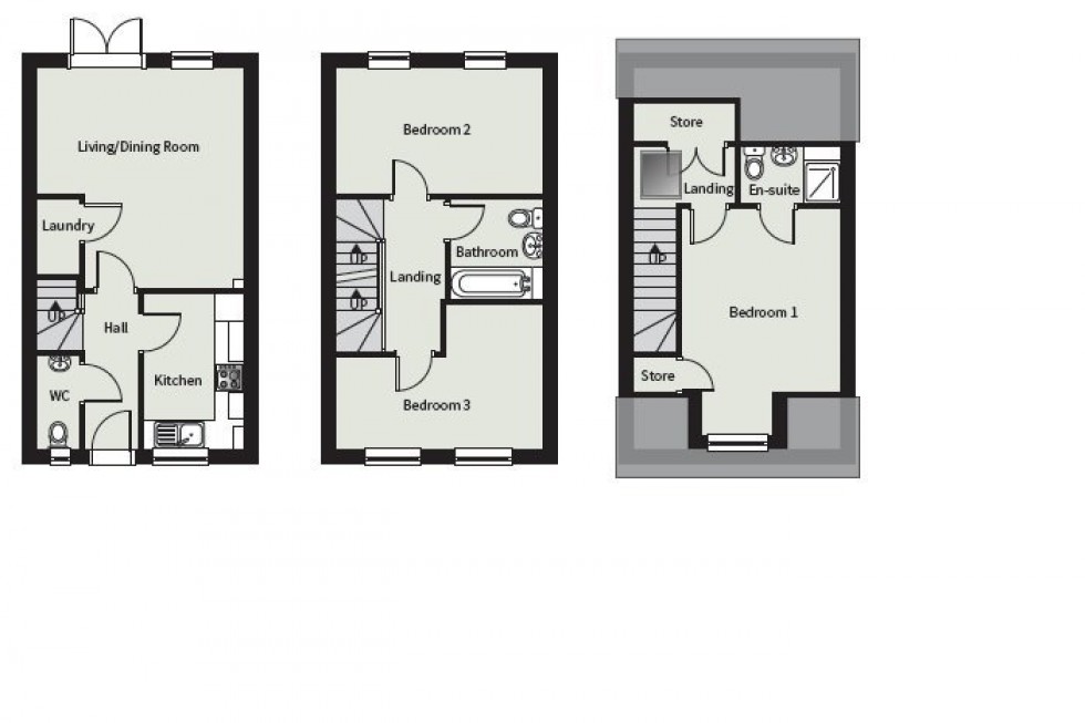 Floorplan for Duke Street, Kidderminster, Worcestershire