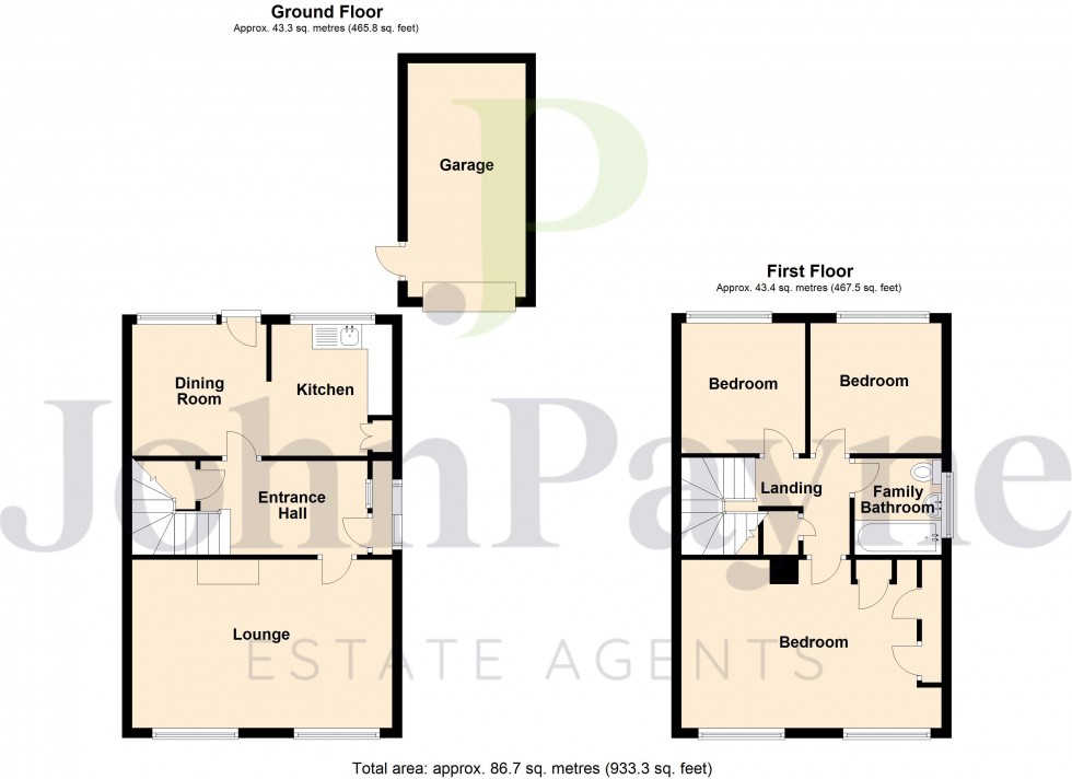 Floorplan for Binley, Coventry